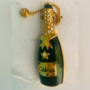 Graziano Champagne Bottle Brooch Pin